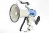 MG-66SUL/blue ручной мегафон 25Вт/50Вт/100Вт, сирена, MP3 плеер (USB\SD), Li аккумулятор