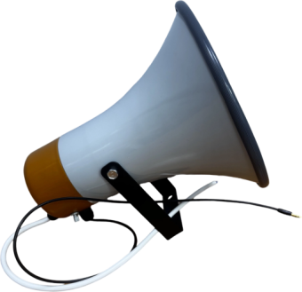 активный рупорный громкоговоритель 15Вт, рупор для камеры, рупор для видеорегистратора, рупор для видеонаблюдения, рупор активный